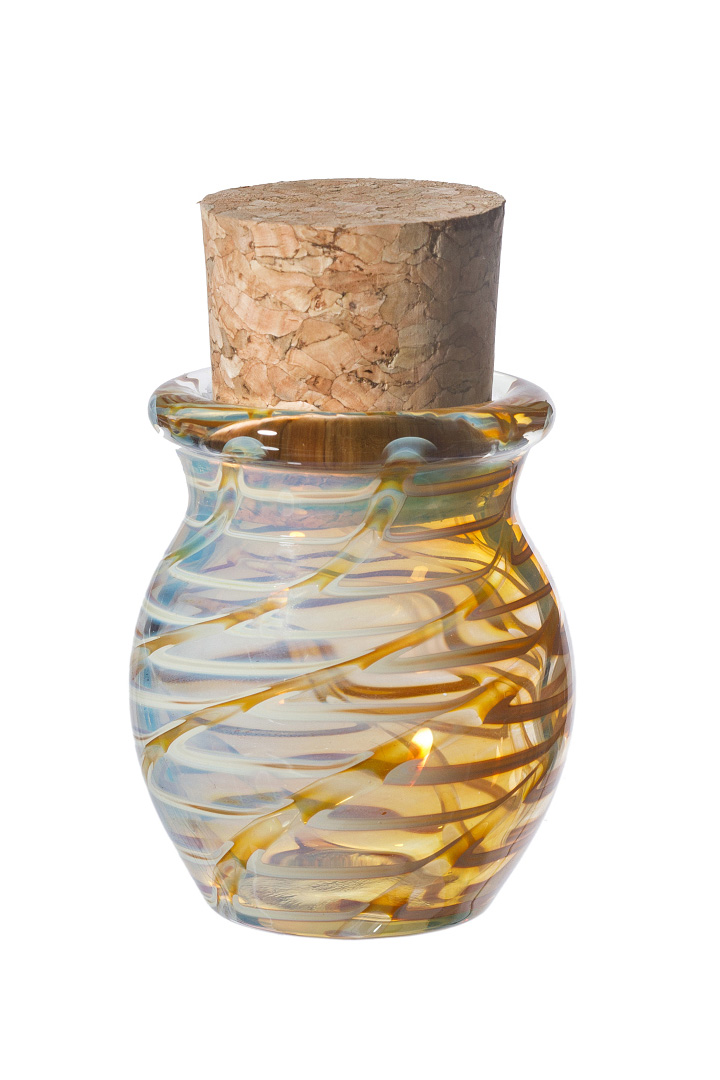 Hand Blown Glass Jar with cork