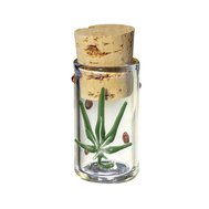 Glass Jar Marijuana Leaf