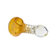 Thick Yellow Personizable Glass Pipe