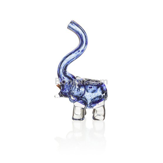 494_Elephant Glass Pipe, Blue.jpg
