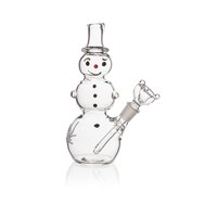 Glass on Glass Snowman Bong