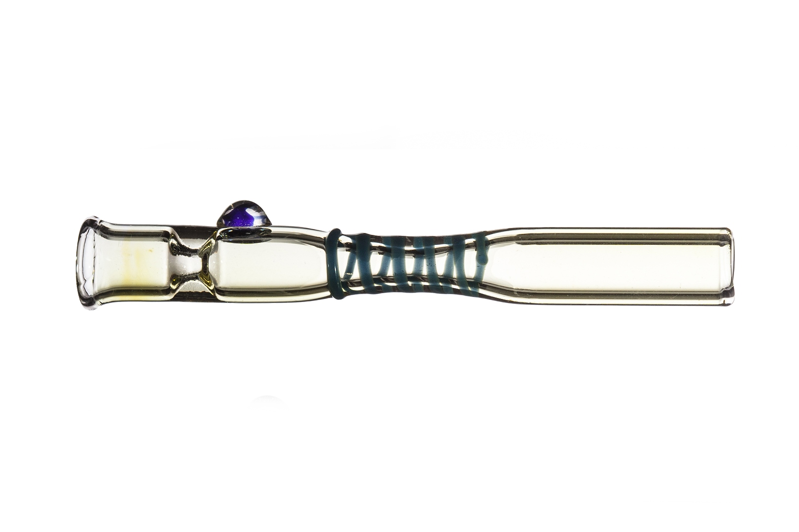 Color Changing Striped /& Twisted Glass One Hitter with 9 Clear MarblesGlass ChillumsGlass PipesColor Changing PipeGlass Smoking Pipe