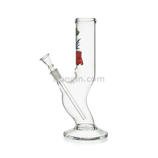 Mushroom Curved Glass Bong